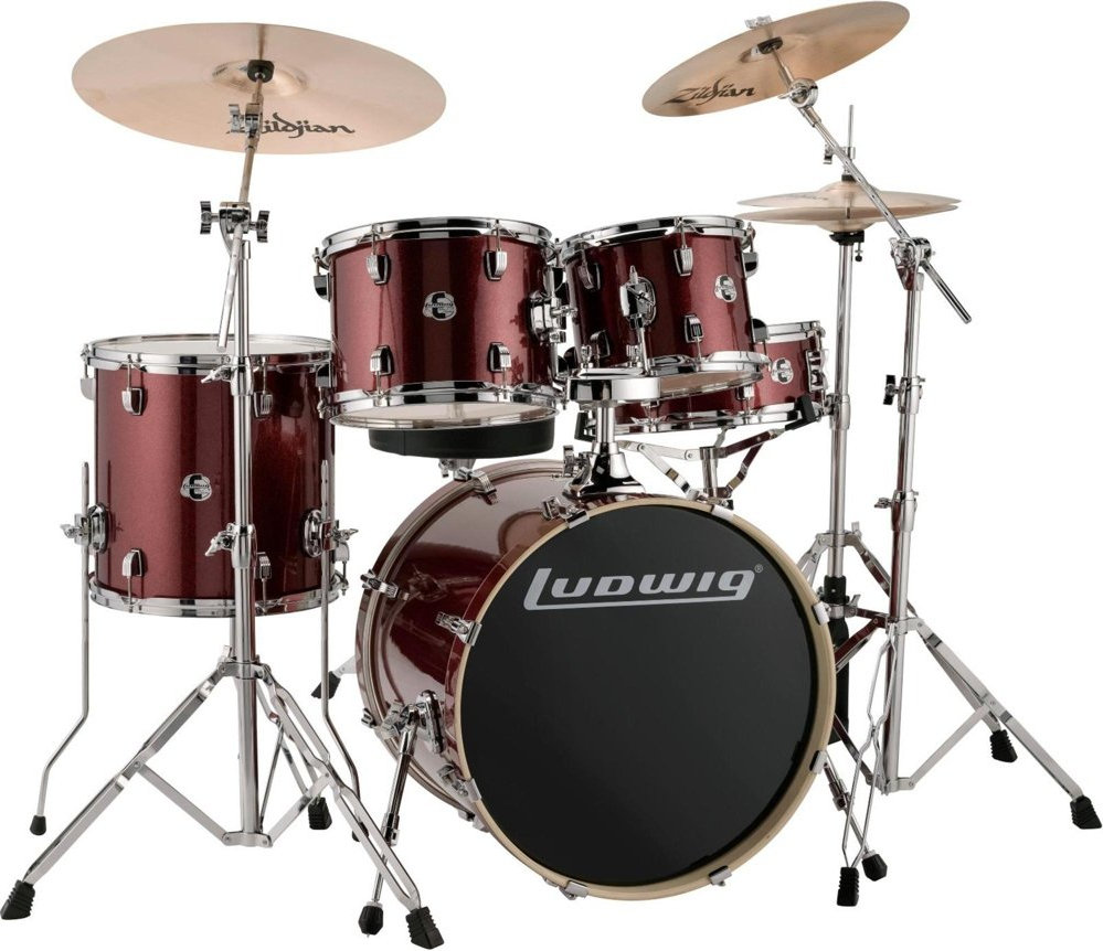 Ludwig Sparkle red Drum Kit