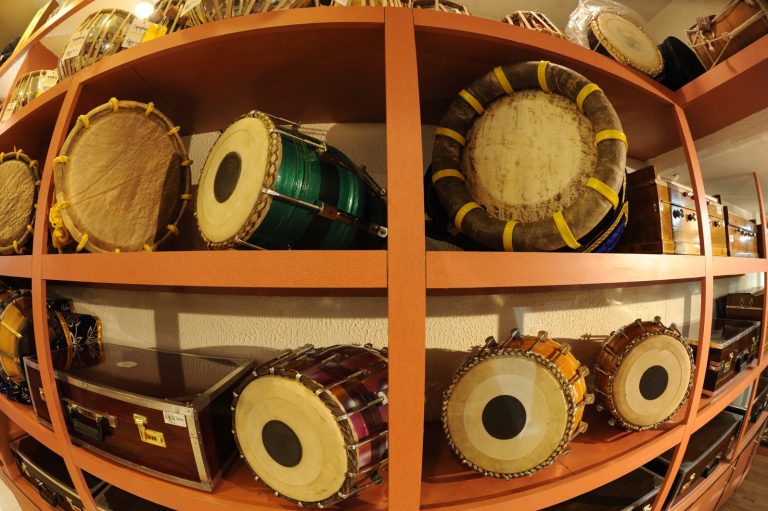 Dhol, Dholkis, Mridangams and other types of traditional Indian Drums