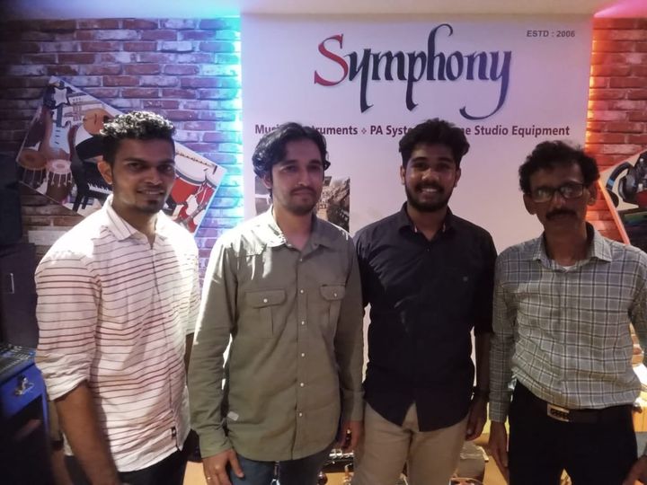 Music Teacher Patrick with the Trio of The Music School, Bangalore