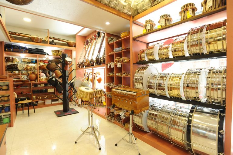 An ensemble of Brass and Steel Band instruments at Symphony, Mangalore. Special offers available for School/College Band sets.